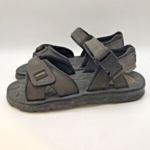 Rock River Sports Sandals Men's 13 Brown Faux Leather Hook & Loop Hiking Shoes